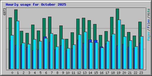 Hourly usage for October 2025